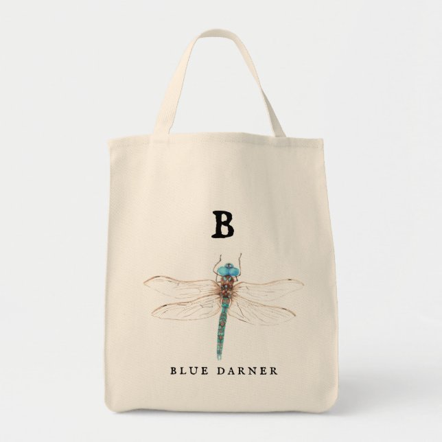 Bolso De Tela "B" Blue Darner (Frente)
