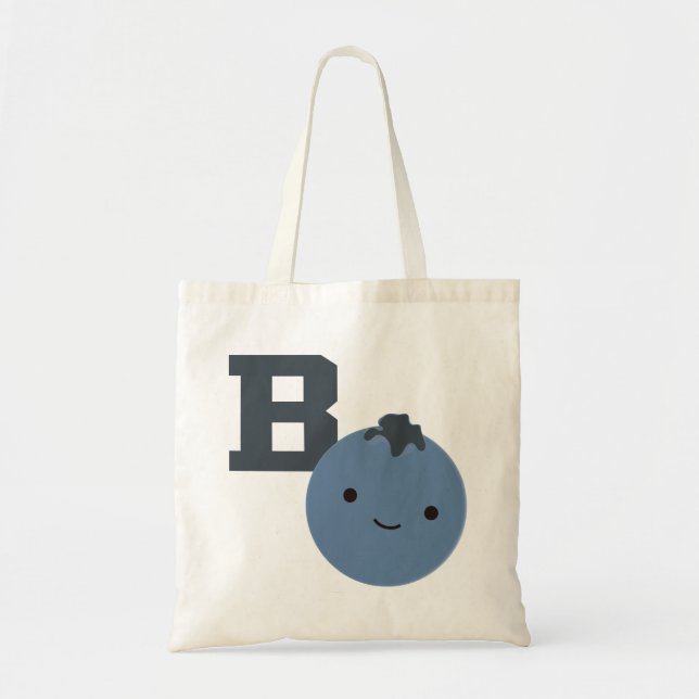 Bolso De Tela B es para Blueberry (Frente)