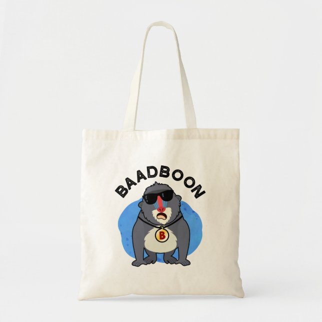 Bolso De Tela Baadboon Funny Bad Baboon Pun (Frente)