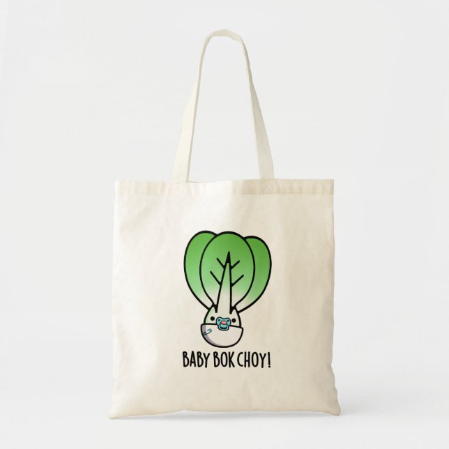 Bolso De Tela Baby Bok Choy Funny Veggie Pun (Frente)
