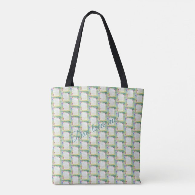 Bolso De Tela Baby Daisies Balloons Shower by Mail Gift (Reverso)