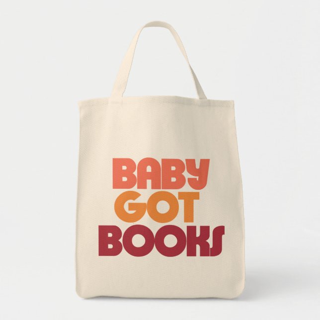 Bolso De Tela Baby got Books (Frente)