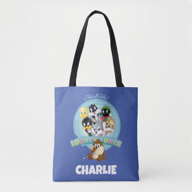 Bolso De Tela Baby LOONEY TUNES™ Logo | That's All Folks (Anverso)