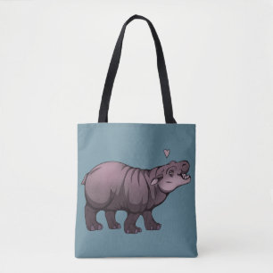 Bolso De Tela Baby Pigmy Hippo