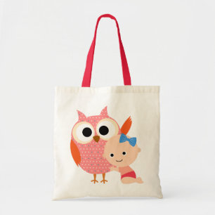 Bolso De Tela Baby Shower de encargo/búho del cumpleaños