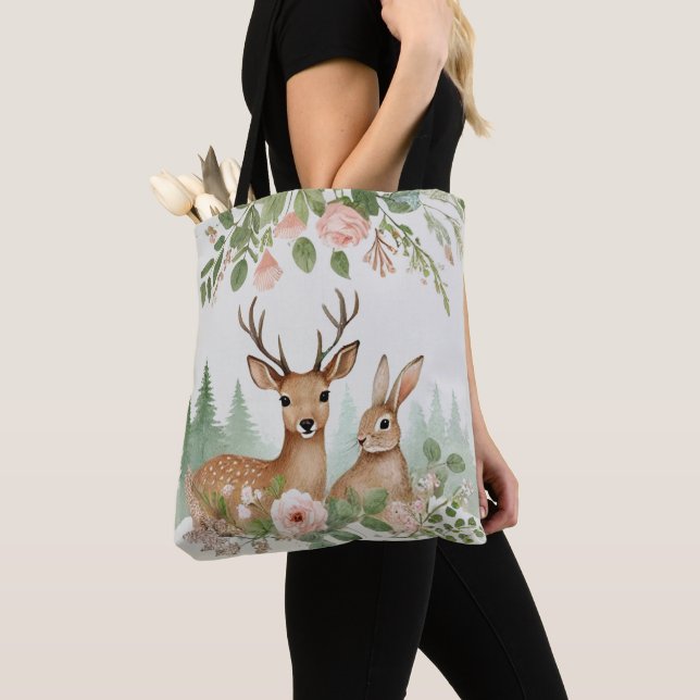 Bolso De Tela Baby Shower de Woodland Animals (Detalle)