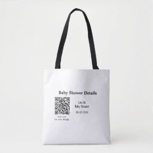 BOLSO DE TELA BABY SHOWER DETALLA EL CÓDIGO QR SCAN MÍNIMO RU MO