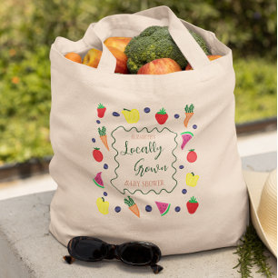 Bolso De Tela Baby Shower en el mercado de agricultores locales