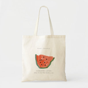 Bolso De Tela Baby Shower moderno de fruta de la sandía dibujada