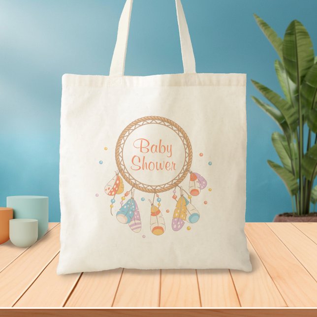 Bolso De Tela Baby Shower Tribal Dreamcatcher Boho (Subido por el creador)