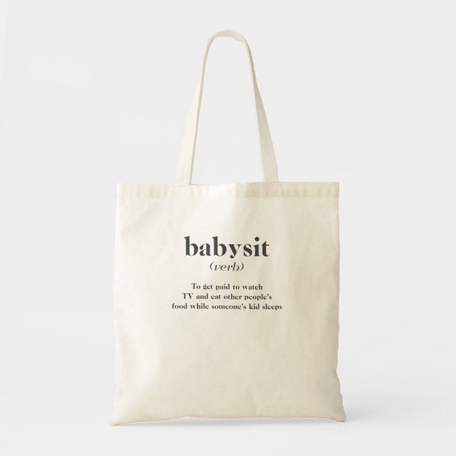 Bolso De Tela Babysit (Frente)