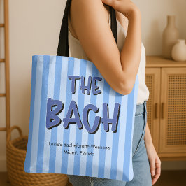 Bolso De Tela Bach Blue Stripes Bachelorette Party