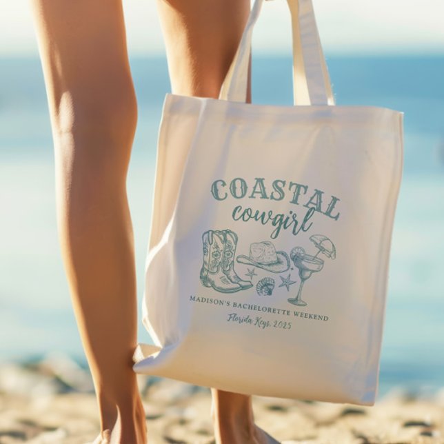 Bolso De Tela Bachelorette Coastal Cowgirl (Subido por el creador)