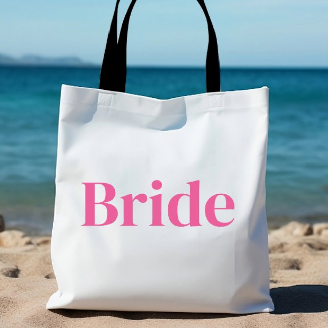 Bolso De Tela Bachelorette de Novia Rosa Personalizada minimalis (Subido por el creador)
