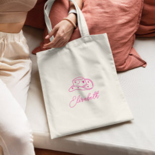 Bolso De Tela Bachelorette Gorra de Cowgirl personalizada