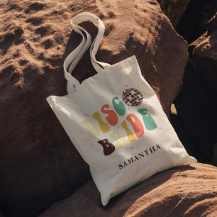 Bolso De Tela Bachelorette Party Disco Bride Nombre Personalizad