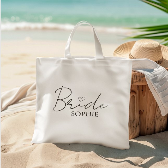 Bolso De Tela Bachelorette personalizada de novia | Nombre perso (Subido por el creador)