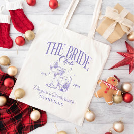 Bolso De Tela Bachelorette Retro Cóctel Morado Novia