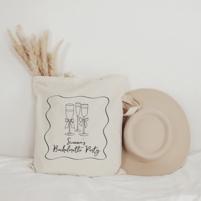 Bolso De Tela Bachelorette Tote Bag Ribbon personalizado (Subido por el creador)