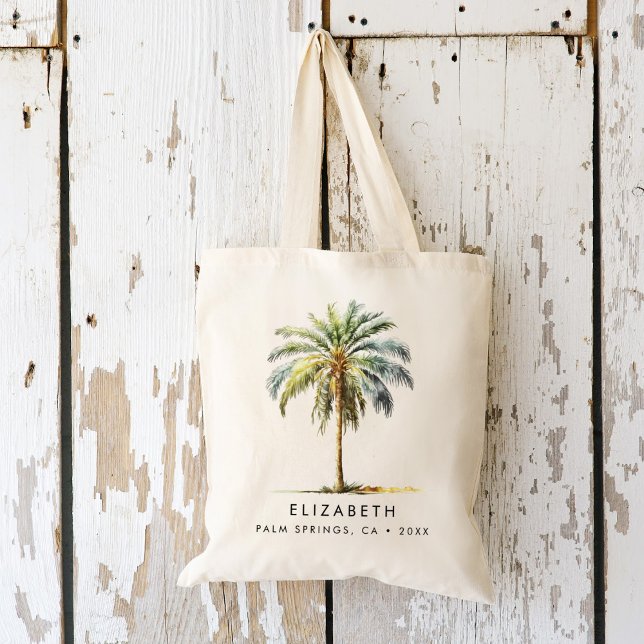 Bolso De Tela Bachelorette Tote Bag Rústica Tropical Palm Tree (Subido por el creador)