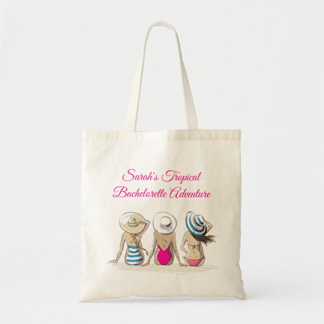 Bolso De Tela Bachelorette Tropical (Frente)