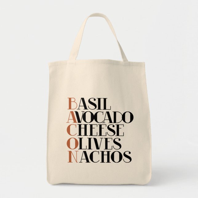 Bolso De Tela Bacon Chef Gourmet (Frente)