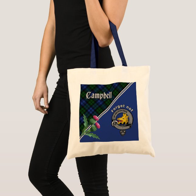 Bolso De Tela Badge Campbell Clan y Tartán (Anverso (producto))