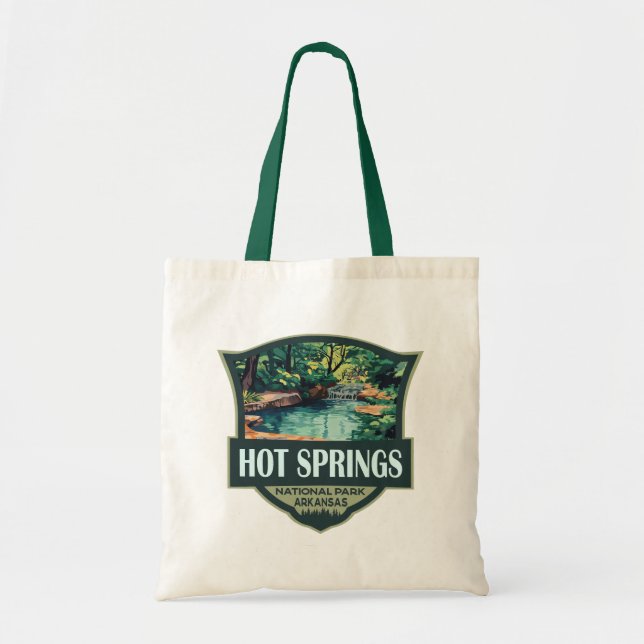 Bolso De Tela Badge retro del Ilustracion del Parque Nacional de (Frente)
