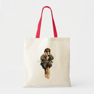 Bolso De Tela Badger en bicicleta vieja