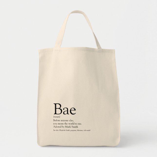 Bolso De Tela Bae Definition Girlfriend Wife (Frente)