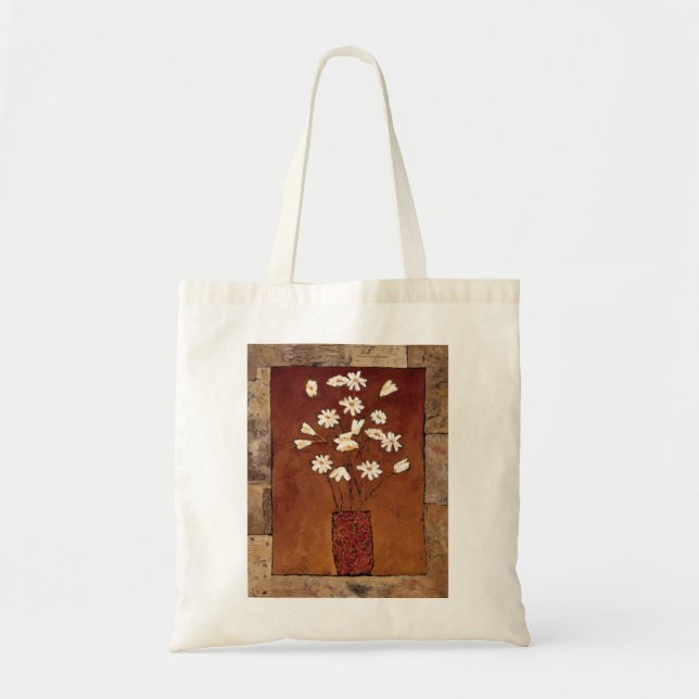 Bolso De Tela BAG12 Flowers.tif blanco (Frente)