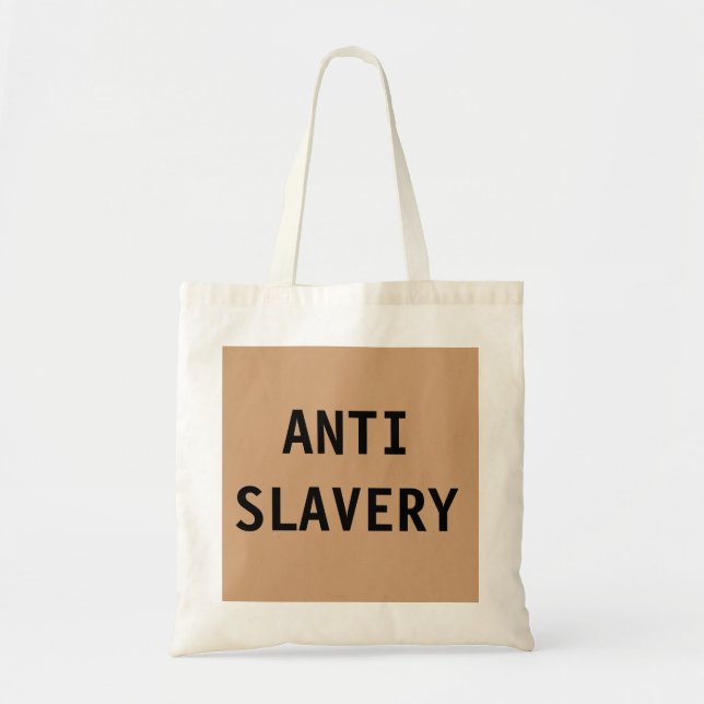 Bolso De Tela Bag Anti Slavery Tan (Frente)