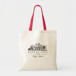 Bolso De Tela Bag de bienvenida de Boda de la línea aérea de Kan