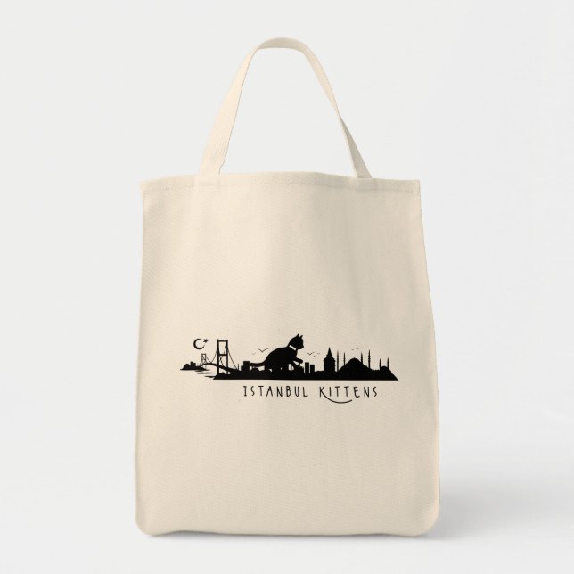Bolso De Tela Bag de tote de los gatitos de Estambul (Frente)
