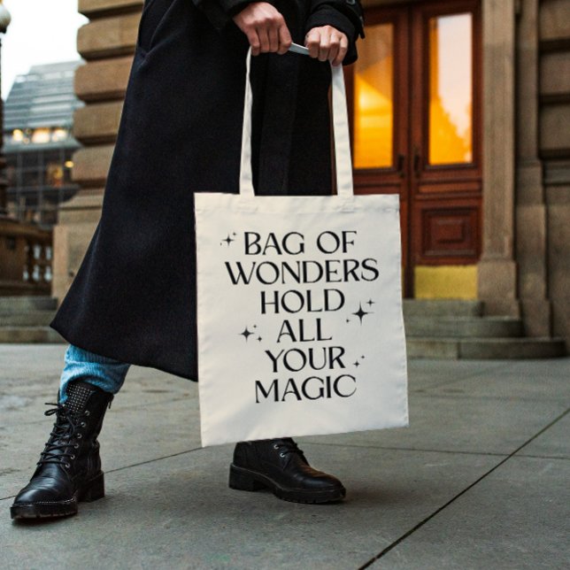 Bolso De Tela “Bag of Wonders – Hold All Your Magic” Tote Bag (Subido por el creador)