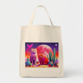 Bolso De Tela Bag with Cat Illustration