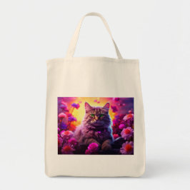 Bolso De Tela Bag with Cat Illustration
