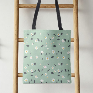 Bolso De Tela Bag with daisies, shopping bag with charming