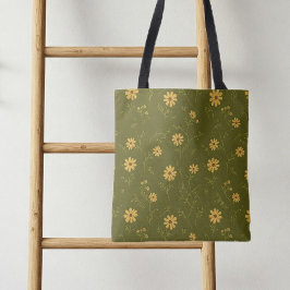 Bolso De Tela Bag with daisies, shopping bag with charming 