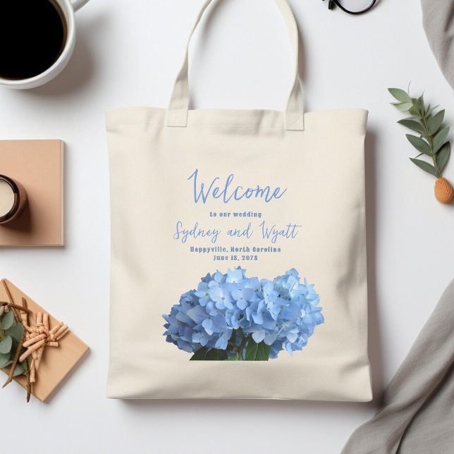 Bolso De Tela Bags Boda Bags Light Blue Hydrangeas (Subido por el creador)