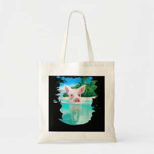 Bolso De Tela Bahamas Natación De Cerdos Picos Natación En Playa