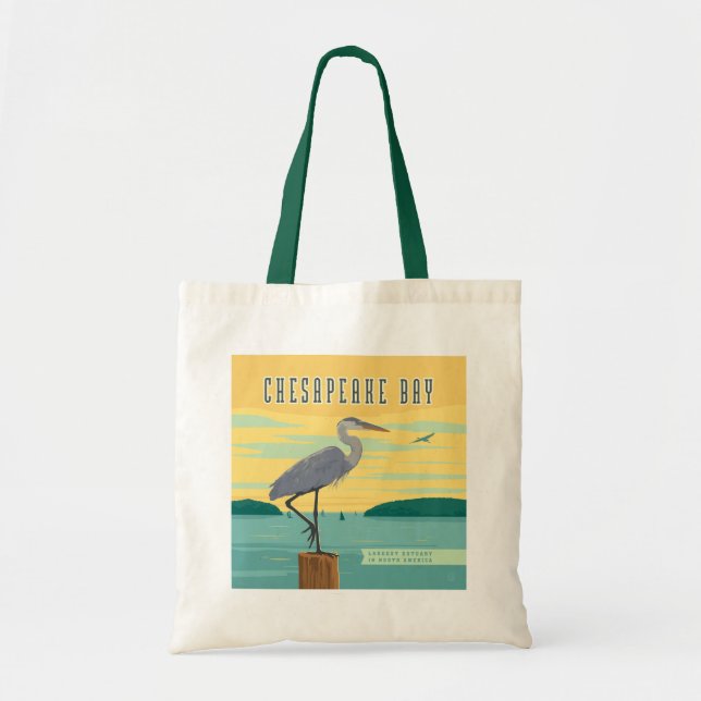 Bolso De Tela Bahía De Chesapeake Más Grande De América Del Nort (Frente)