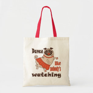 Bolso De Tela Baila como nadie ve a la chica Pug Dog