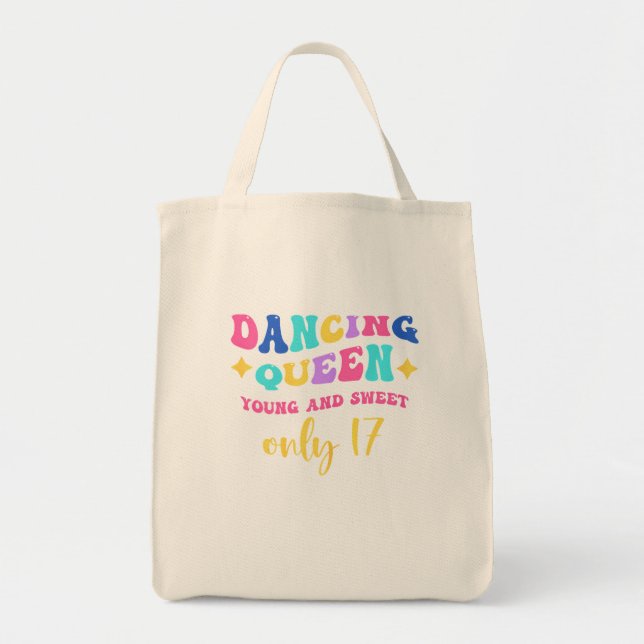 Bolso De Tela Bailando Reina Joven Y Dulce Solamente (Frente)