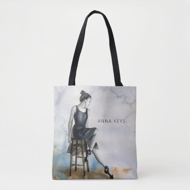 Bolso De Tela Bailarín acuático bailarín ballet bailarina (Anverso)