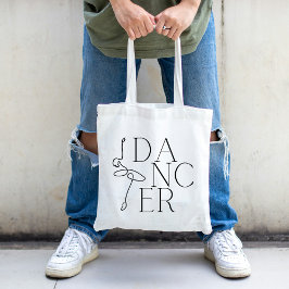 Bolso De Tela Bailarín de ballet moderno blanco negro