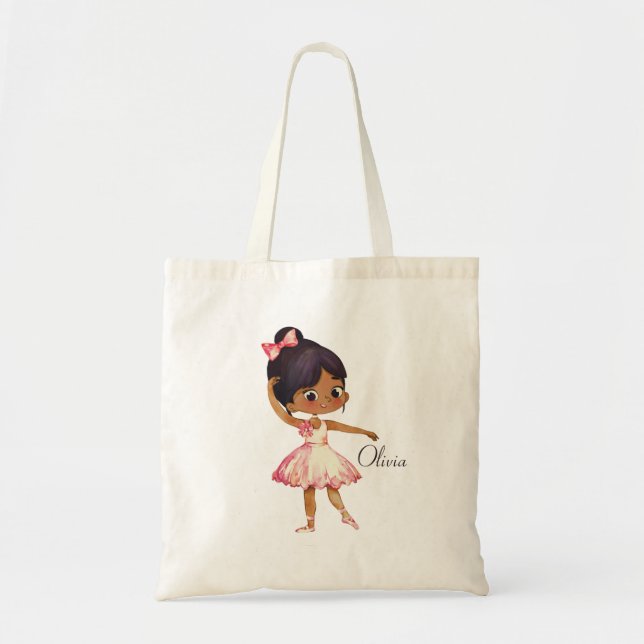 Bolso De Tela Bailarín de ballet personalizado personalizado (Frente)