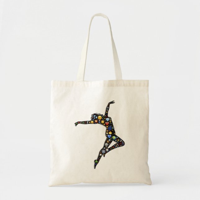 Bolso De Tela Bailarín de emojis (Frente)