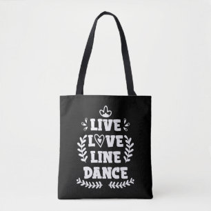Bolso De Tela Bailarín de línea de baile de amor de país occiden