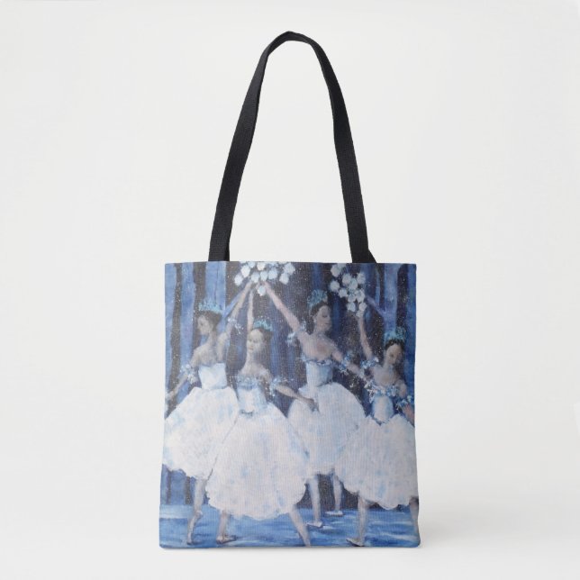 Bolso De Tela Bailarín de pepitas de nieve (Anverso)